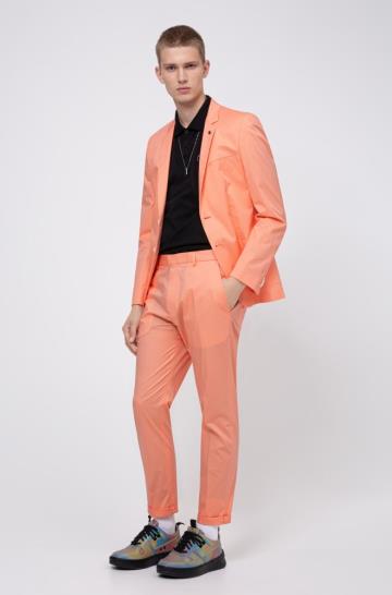 Spodnie HUGO Extra Slim Fit Głęboka Pomarańczowe Męskie (Pl79239)